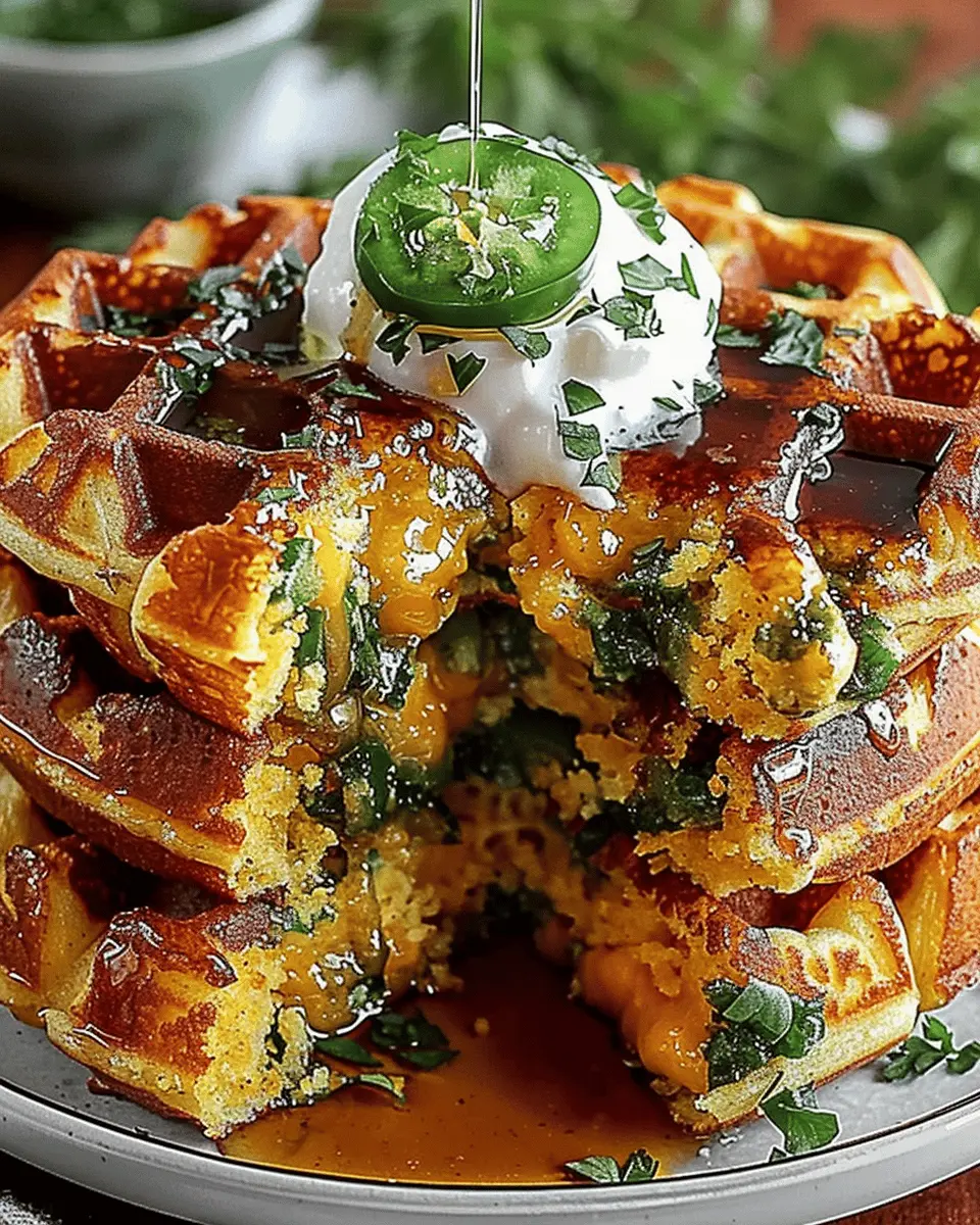 Cheddar Jalapeño Cornbread Waffles: The Best Savory Treat at Home