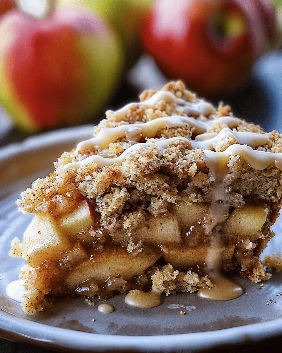 Apple Crumb Cake with Cinnamon Apple Drizzle: The Best Comfort Dessert