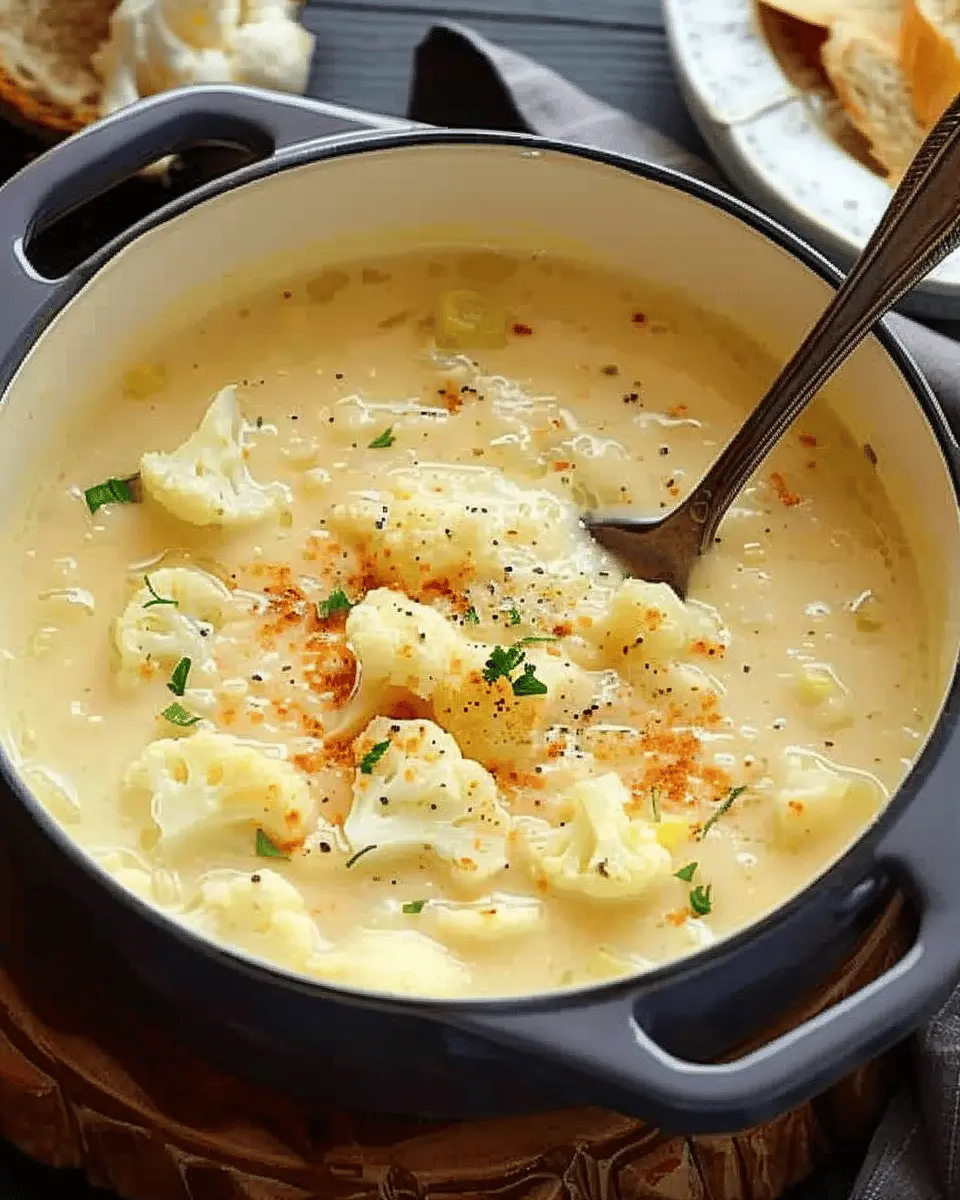 Cauliflower Soup: Comforting Recipe with Turkey Bacon Delight