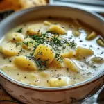 Cheddar Garlic Herb Potato Soup