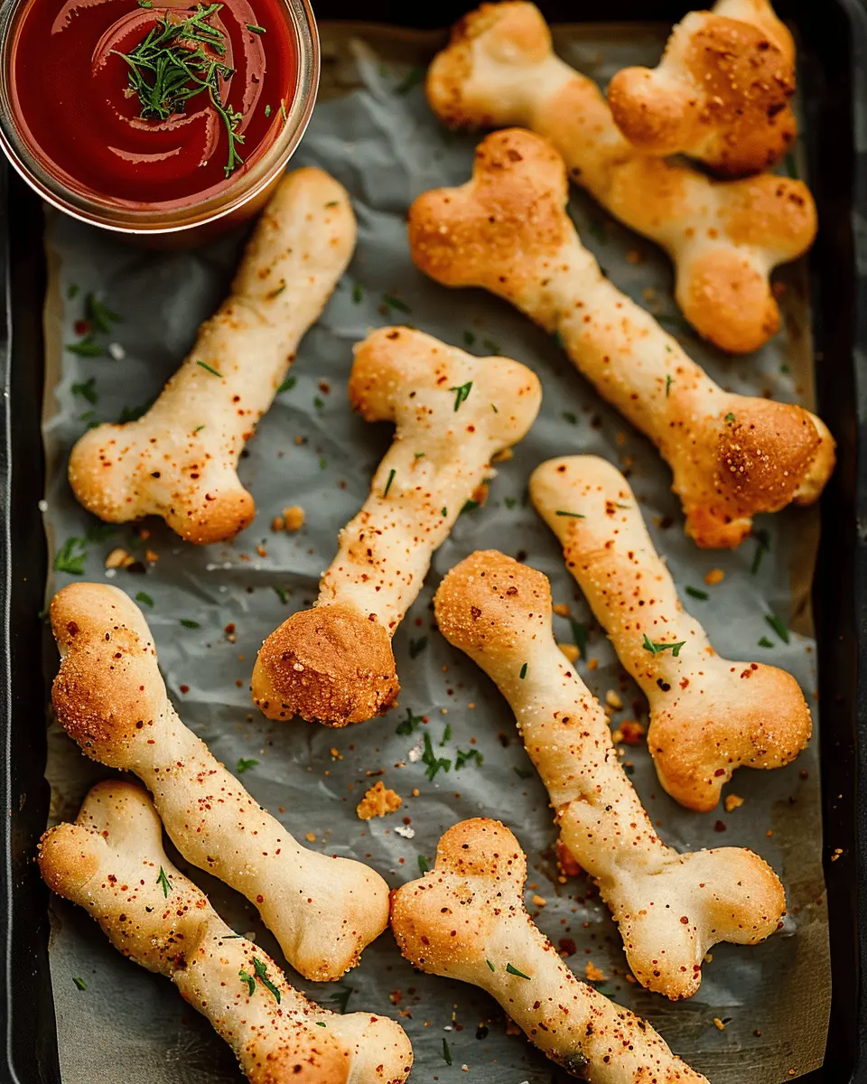 Cheesy Halloween Breadstick Bones: Indulge in Spooky Goodness