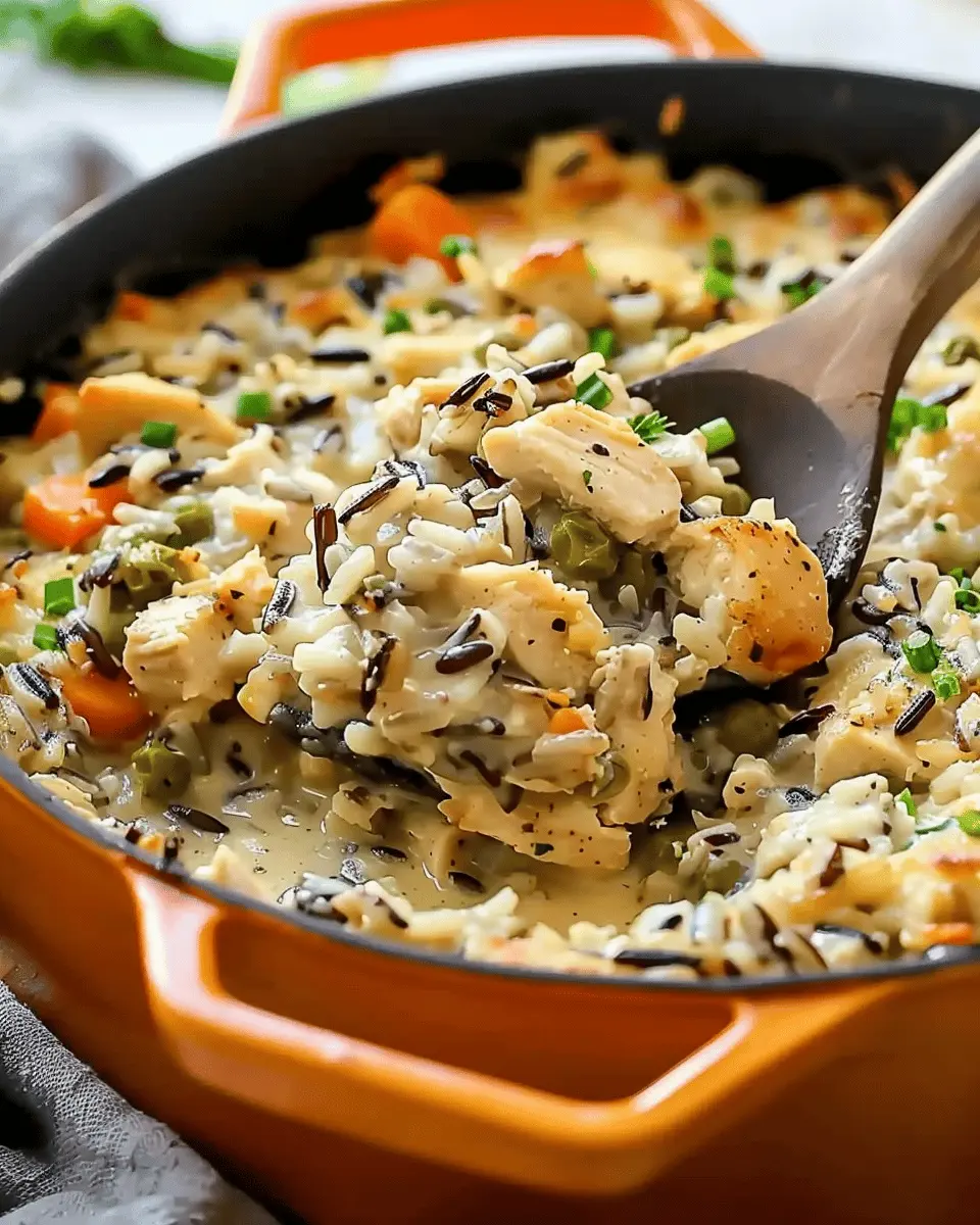 Chicken Wild Rice Casserole with Turkey Bacon and Chicken Ham Delight