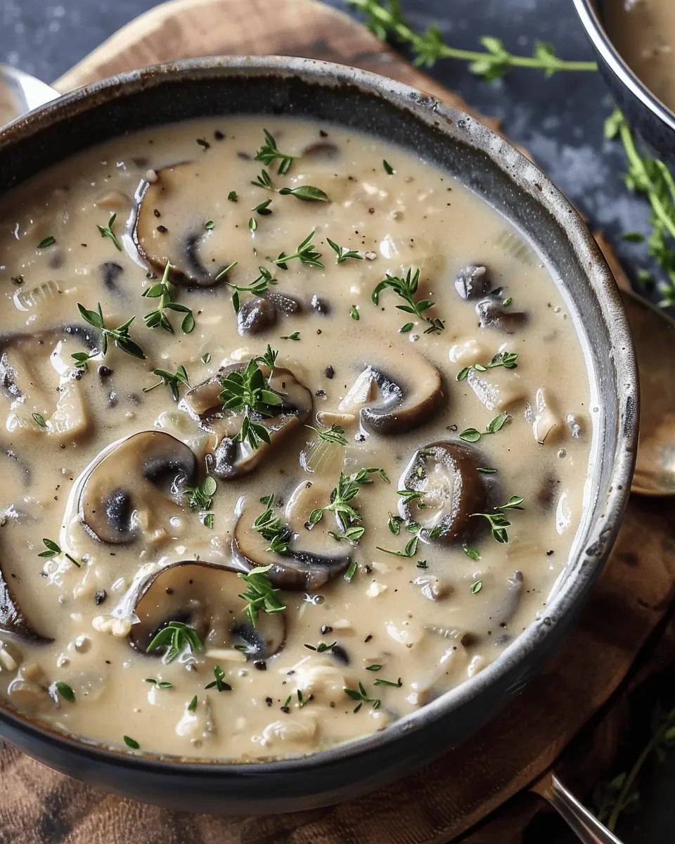 Cream of Mushroom Soup: Easy Comfort with Turkey Bacon Delight
