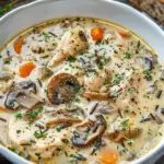 Creamy Mushroom Chicken and Wild Rice Soup