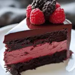 Dark Chocolate Raspberry Mousse Cake