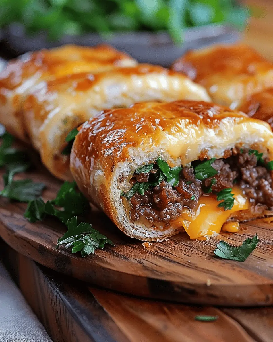 Easy Garlic Butter Beef Cheeseburger Rollups: A Juicy Family Favorite