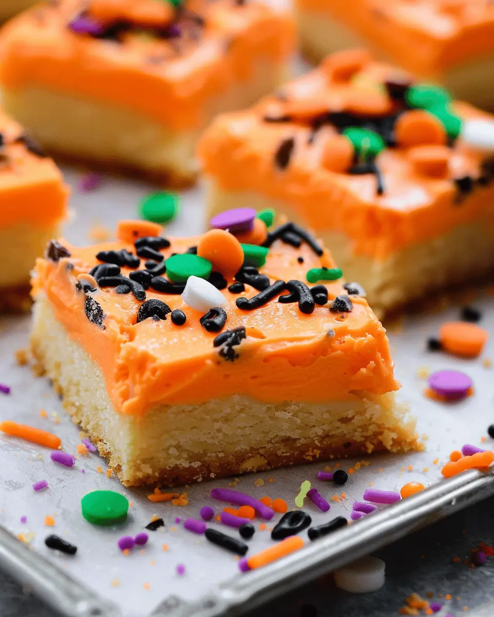 Halloween Frosted Sugar Cookie Bars: Easy, Festive Treats for All