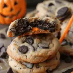 Halloween Oreo Stuffed Chocolate Chip Cookies