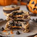 Halloween Oreo Stuffed Chocolate Chip Cookies