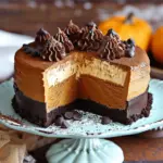 Pumpkin Chocolate Mousse Cake
