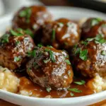 Slow Cooker Salisbury Steak Meatballs