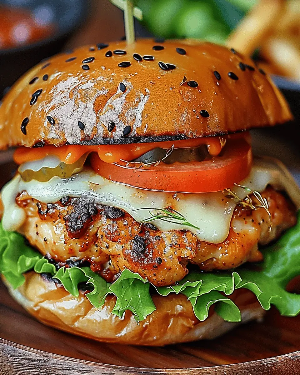 Spicy Chipotle Chicken Burger Delight with Turkey Bacon Twist