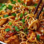 Sticky Garlic Chicken Noodles