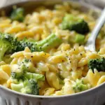 Creamy One-Pot Broccoli Cheddar Orzo