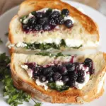 Blueberry Basil & Goat Cheese Panini Sandwich