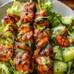 BBQ Chicken Skewer Salad