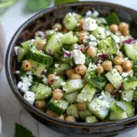 Chickpea Feta Cucumber Salad