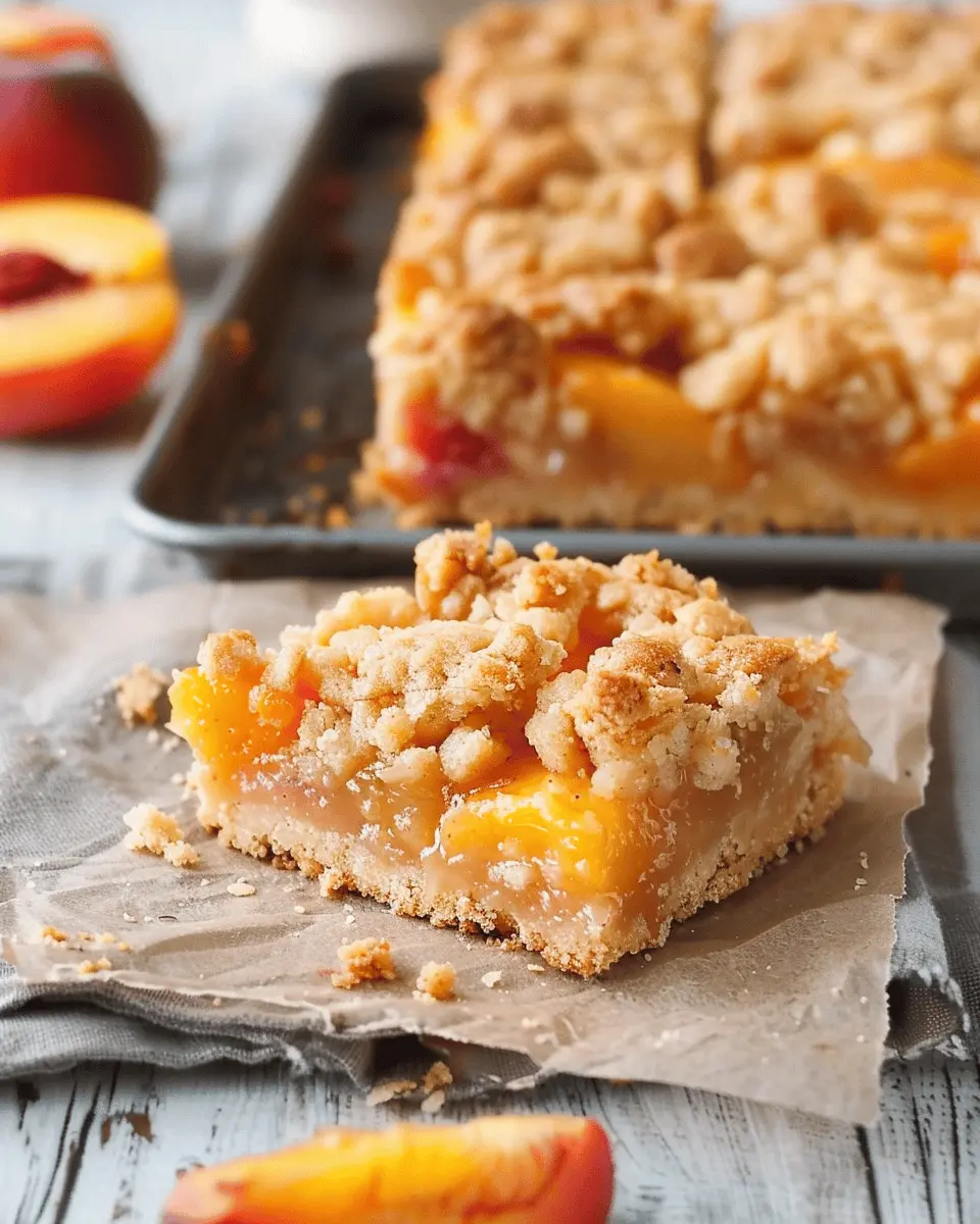 Peaches and Cream Crumble Bars: The Best Summer Delight Recipe