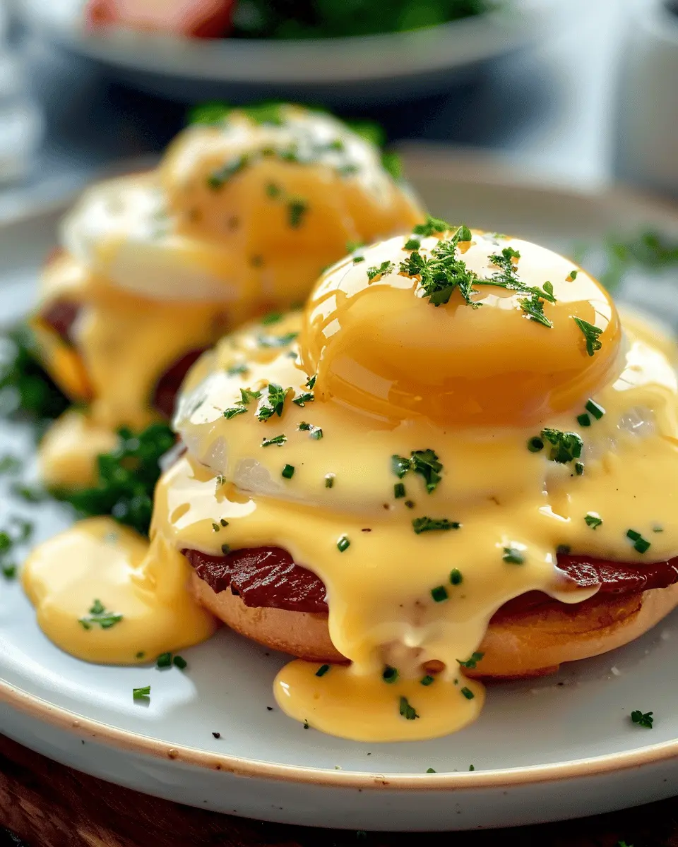 Easy Eggs Benedict with Turkey Bacon and Chicken Ham Delight
