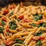 One-Pot Spinach Tomato Pasta