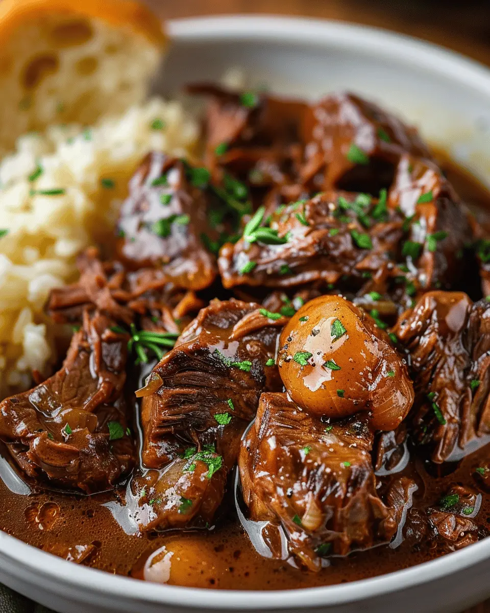 Slow Cooker Beef Manhattan: Easy Comfort Food with Turkey Bacon