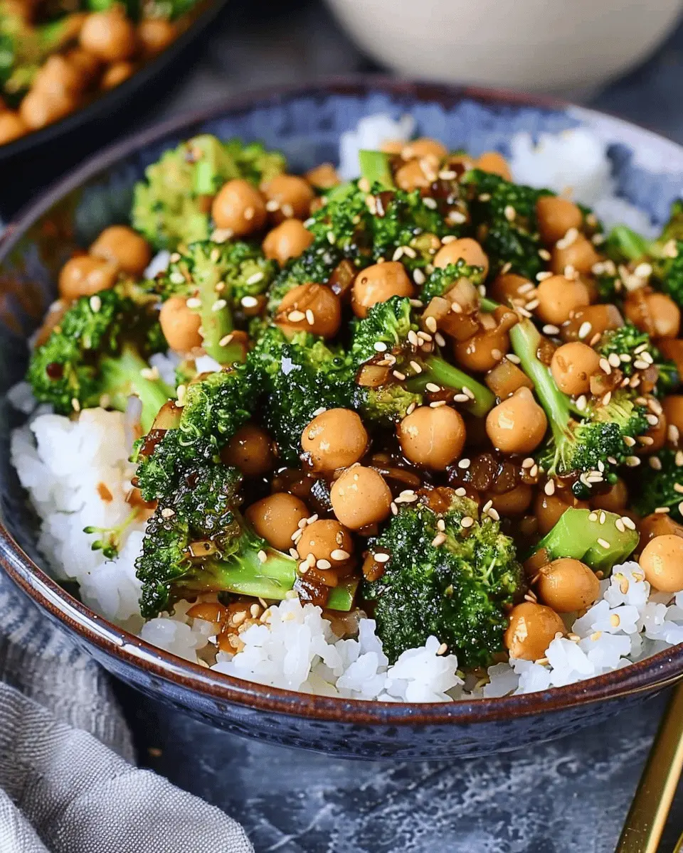 Garlic Broccoli Stir Fry With Chickpeas: A Quick, Healthy Delight