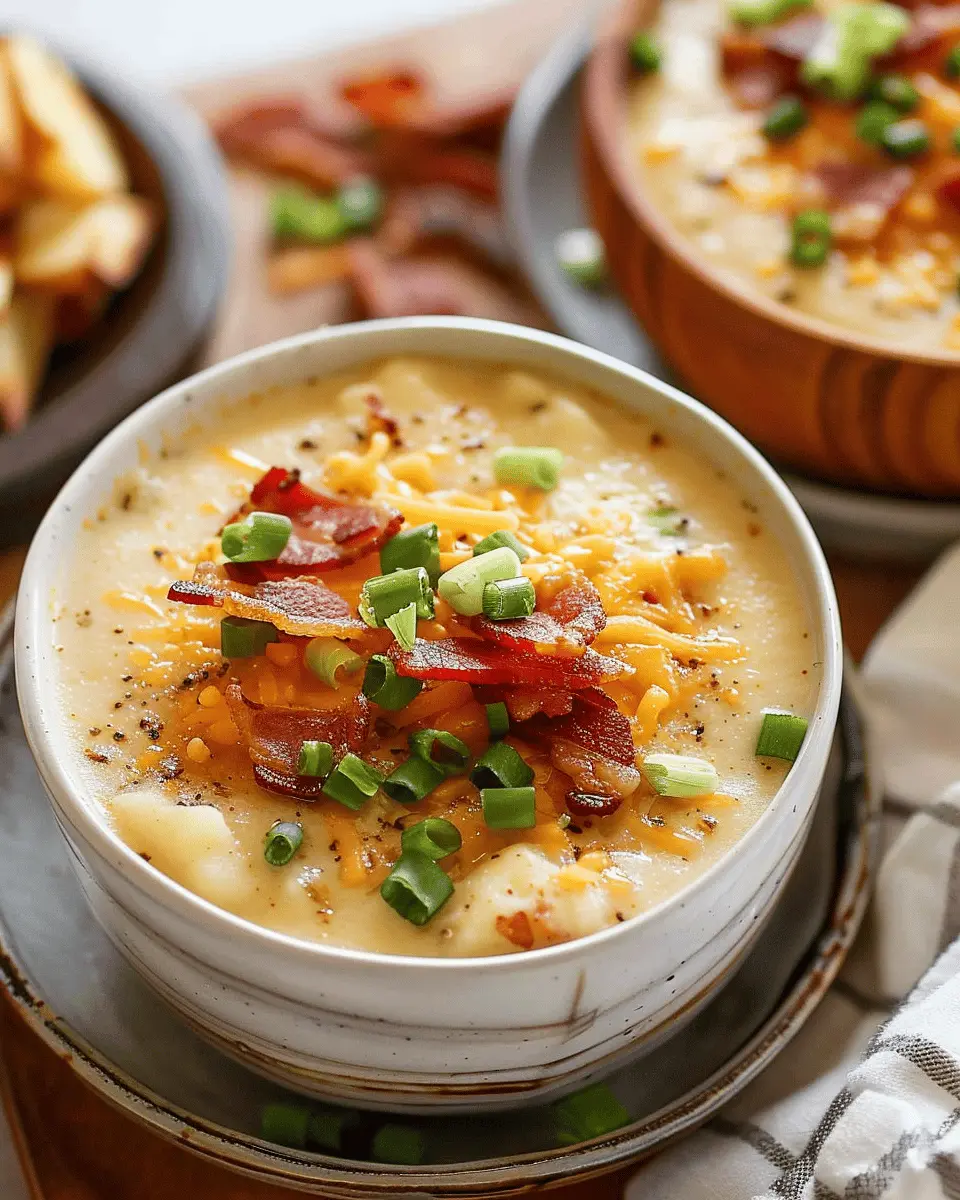 Cheesy Potato Soup: The Best Indulgent Recipe with Turkey Bacon