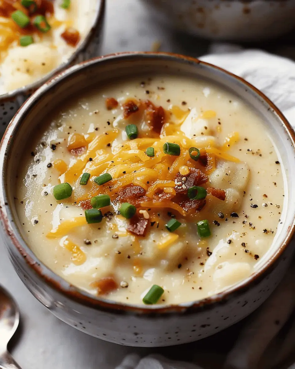Easy Baked Potato Soup: Indulgent Comfort with Turkey Bacon Twist