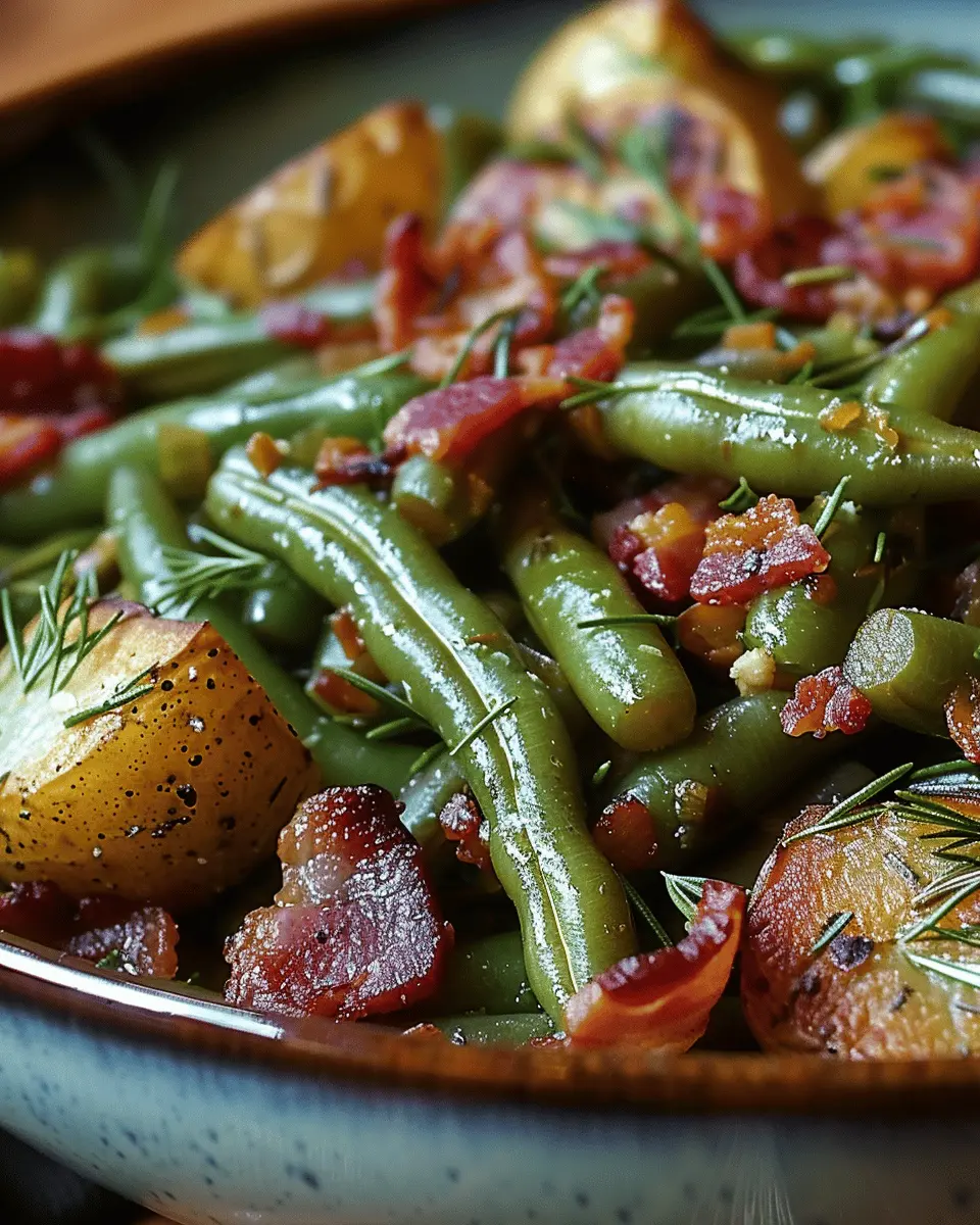 Country Ranch Green Beans and Potatoes with Turkey Bacon Bliss
