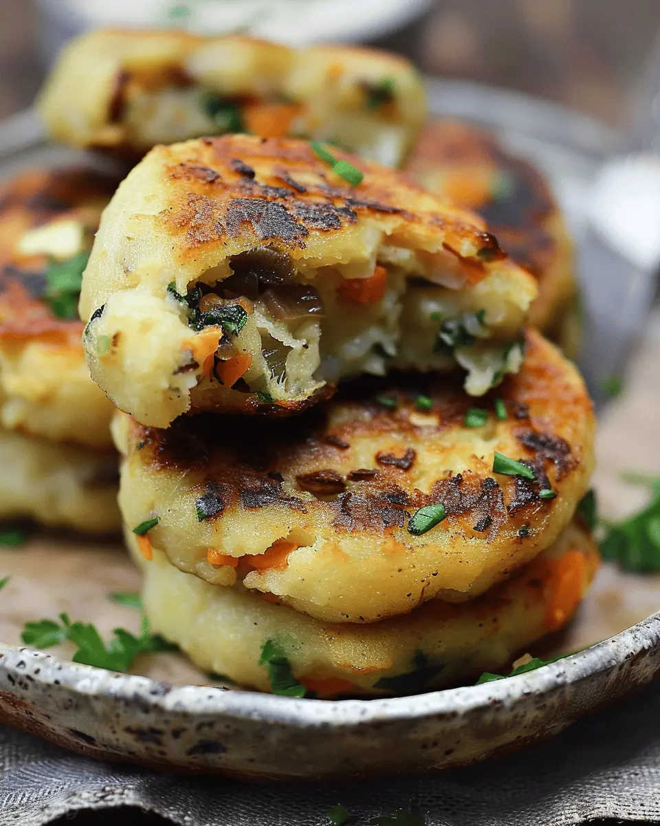 Stuffed Potato Cakes: Easy Vegan, Gluten-Free Delight to Savor