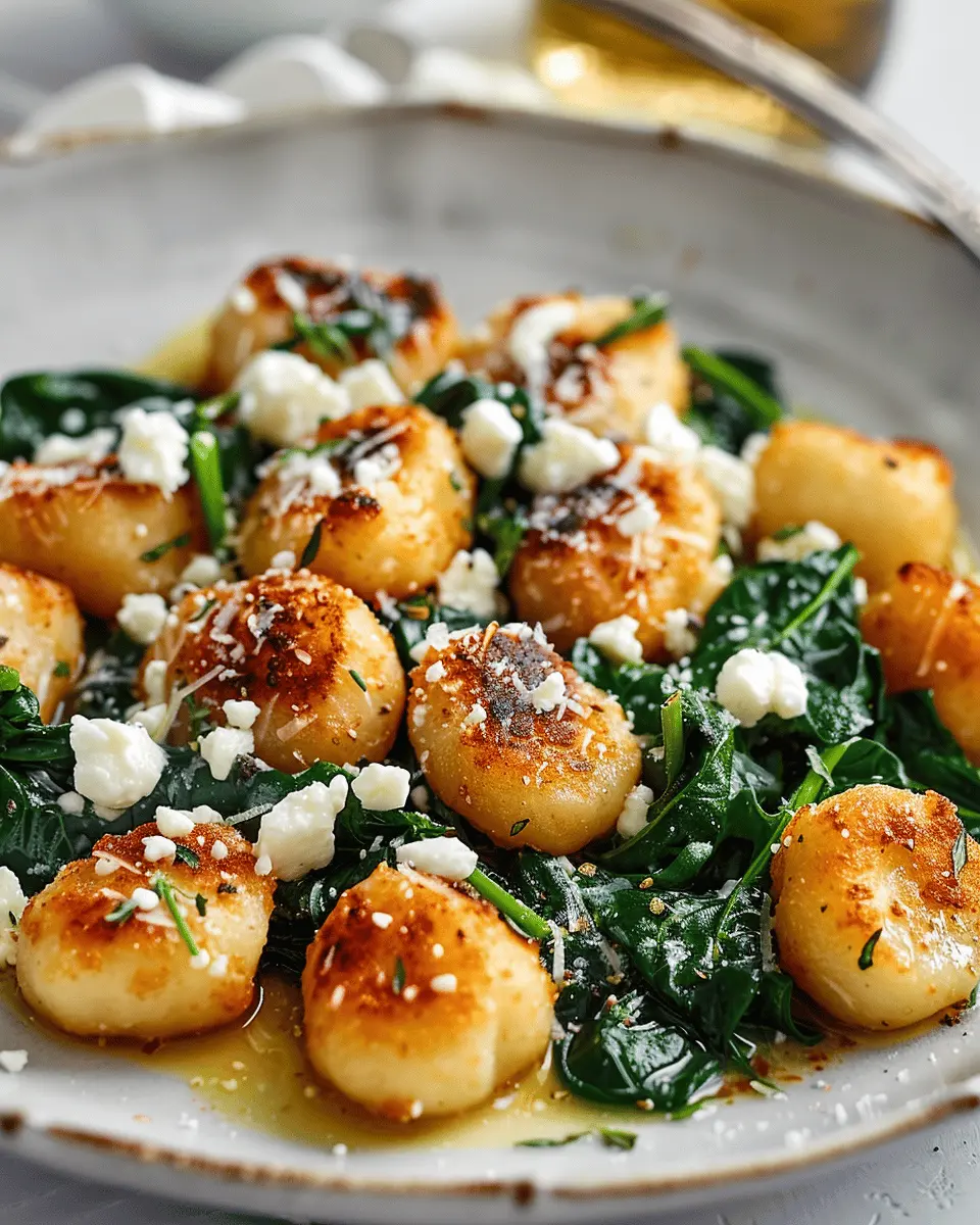 Crispy Gnocchi With Spinach And Feta: An Easy Comfort Dish
