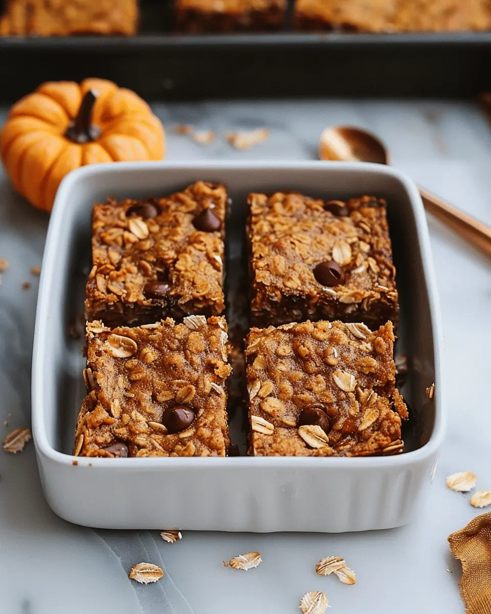 Healthy Pumpkin Oatmeal Bars