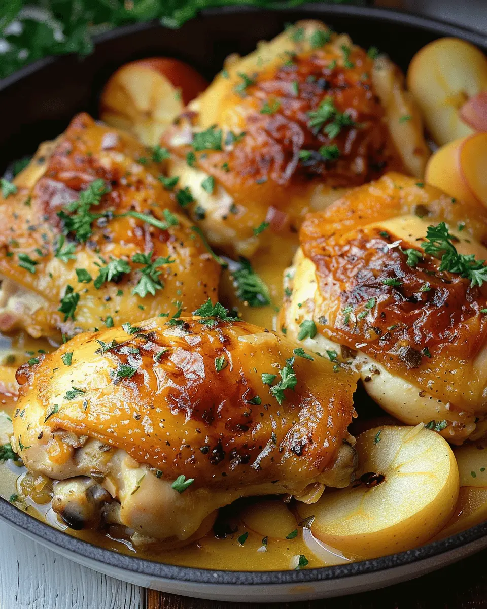 Chicken Normandy: Indulgent Apple Cider Chicken with Turkey Bacon