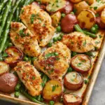 Parmesan Crusted Chicken Sheet Pan Dinner