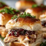 Thanksgiving Leftover Turkey Cranberry Sliders