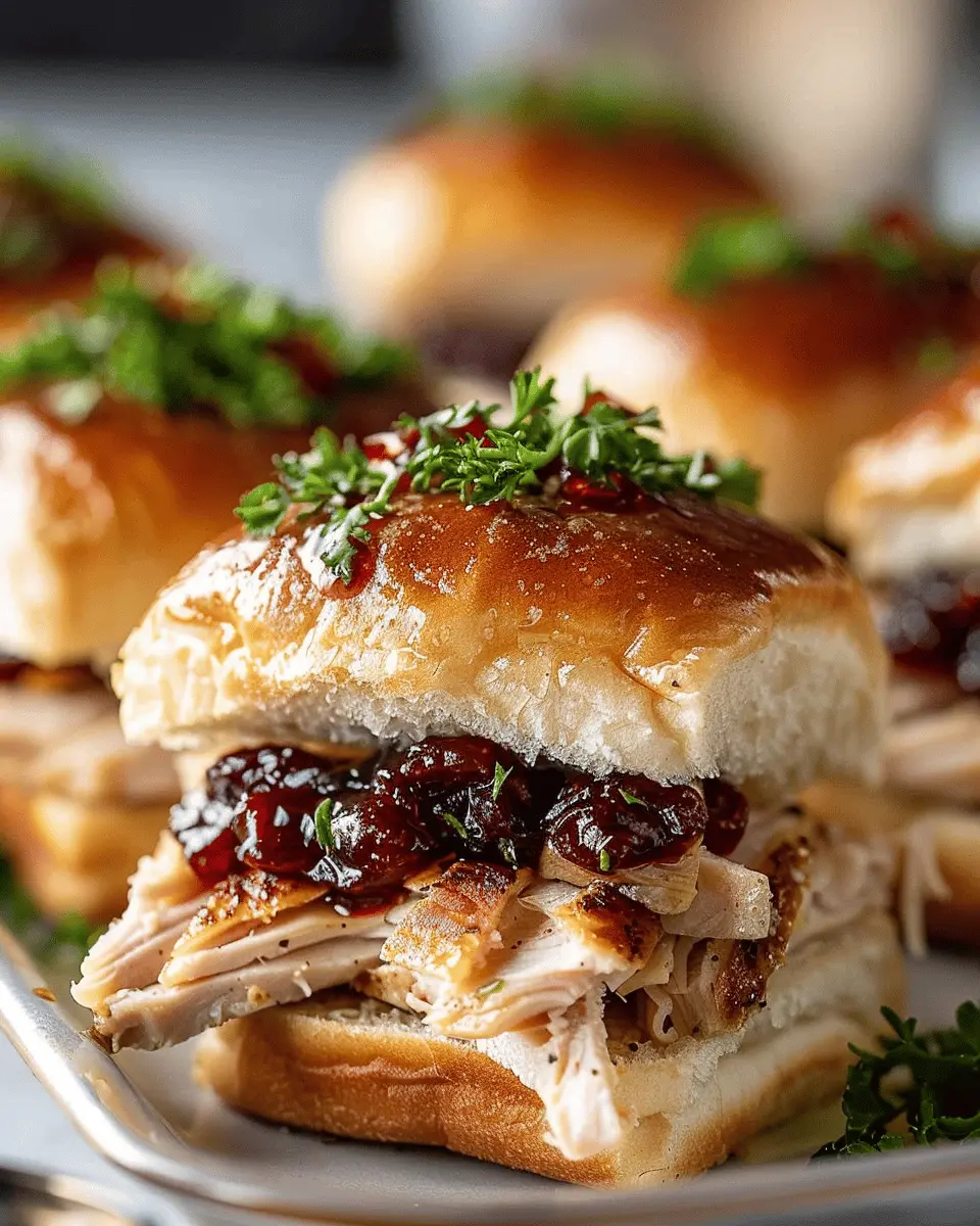 Thanksgiving Leftover Turkey Cranberry Sliders You’ll Love