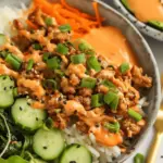 Ground Turkey Rice Bowls with Bang Bang Sauce