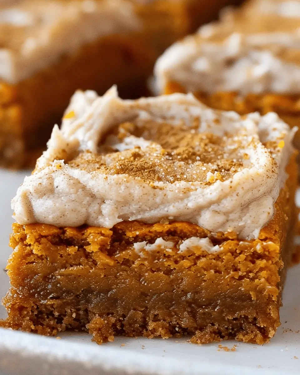 Pumpkin Bars with Brown Sugar Frosting: The Best Fall Treat