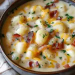 Creamy Bacon Cheddar Gnocchi Soup Recipe