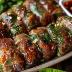 Thai Basil Beef Rolls