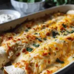 38g Protein Chicken Enchiladas with Dreamy White Sauce