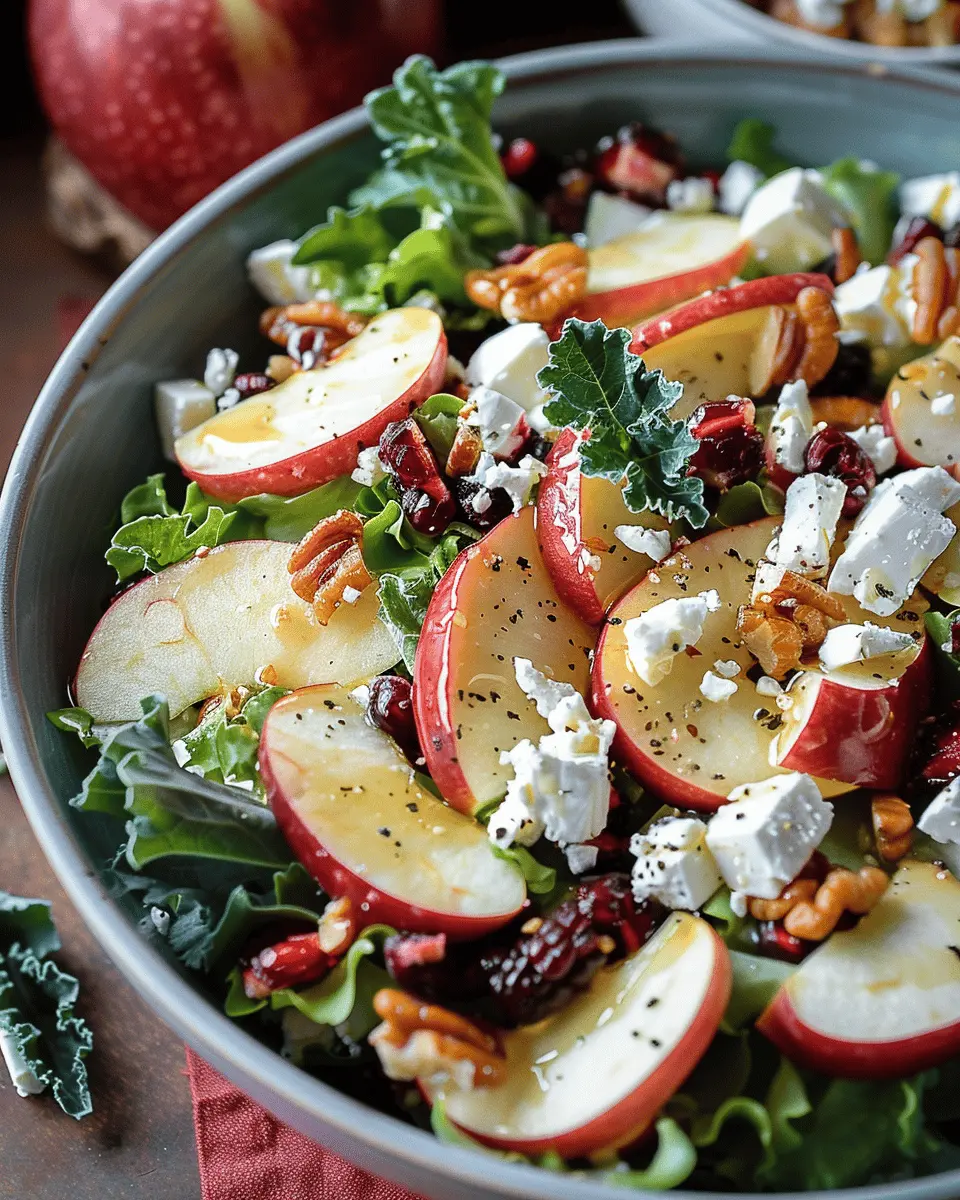 Autumn Harvest Honeycrisp Apple and Feta Salad Delightfully Fresh