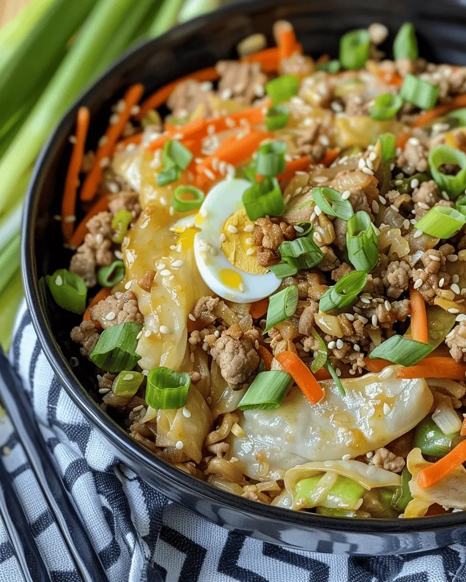 Egg Roll in a Bowl Recipe: Easy Turkey Bacon &amp; Chicken Ham Delight