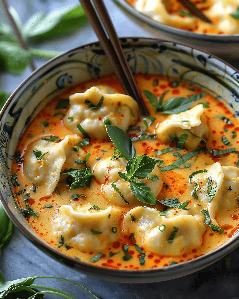 Coconut Curry Soup with Dumplings: A Cozy, Flavorful Delight