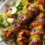 BBQ Chicken Skewer Salad
