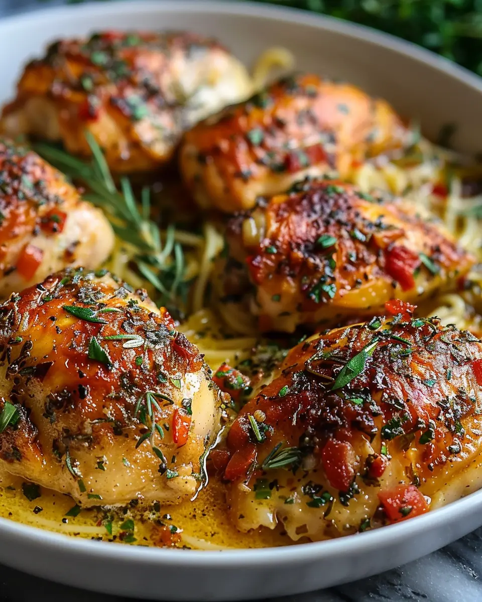 Savory Baked Italian Angel Chicken with Turkey Bacon Delight