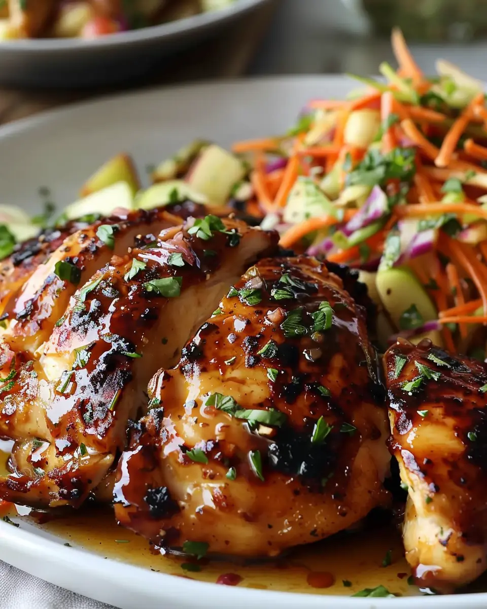 Sticky Apple Cider Chicken: Easy Recipe with Crisp Autumn Slaw