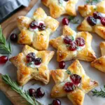 Cranberry Goat Cheese Puff Pastry Stars