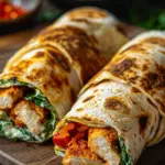 Crunchy Crispy Air Fryer Chicken & Mozzarella Wraps