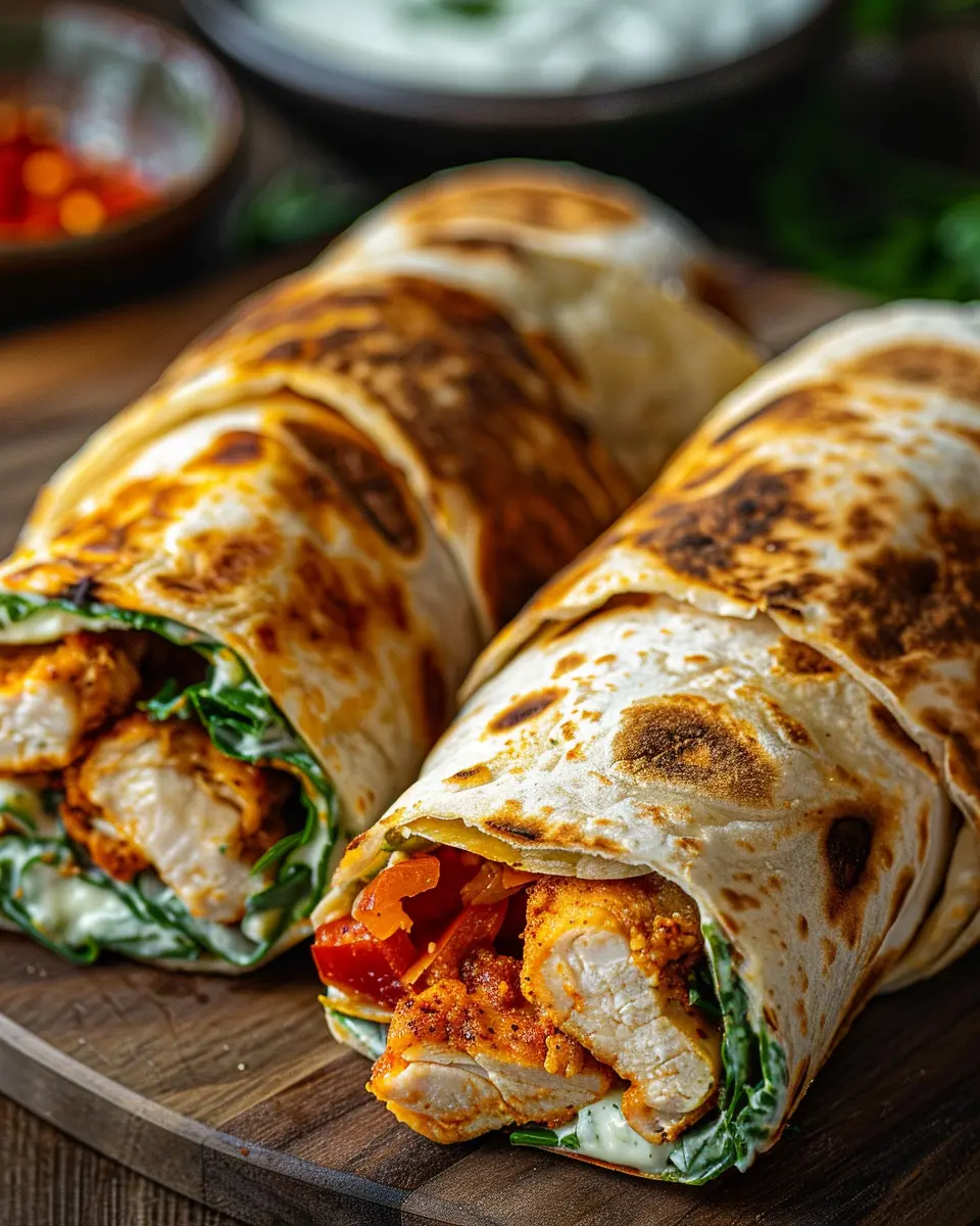 Crunchy Crispy Air Fryer Chicken Mozzarella Wraps for Easy Dinners